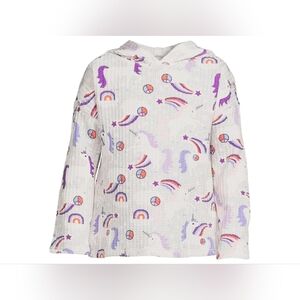 Garanimals Toddler Girls Thermal Hoodie, Size 18 Months Color Winter Heather